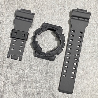 Phụ kiện dây vỏ chính hãng Casio G-shock GA-100 xám xi măng