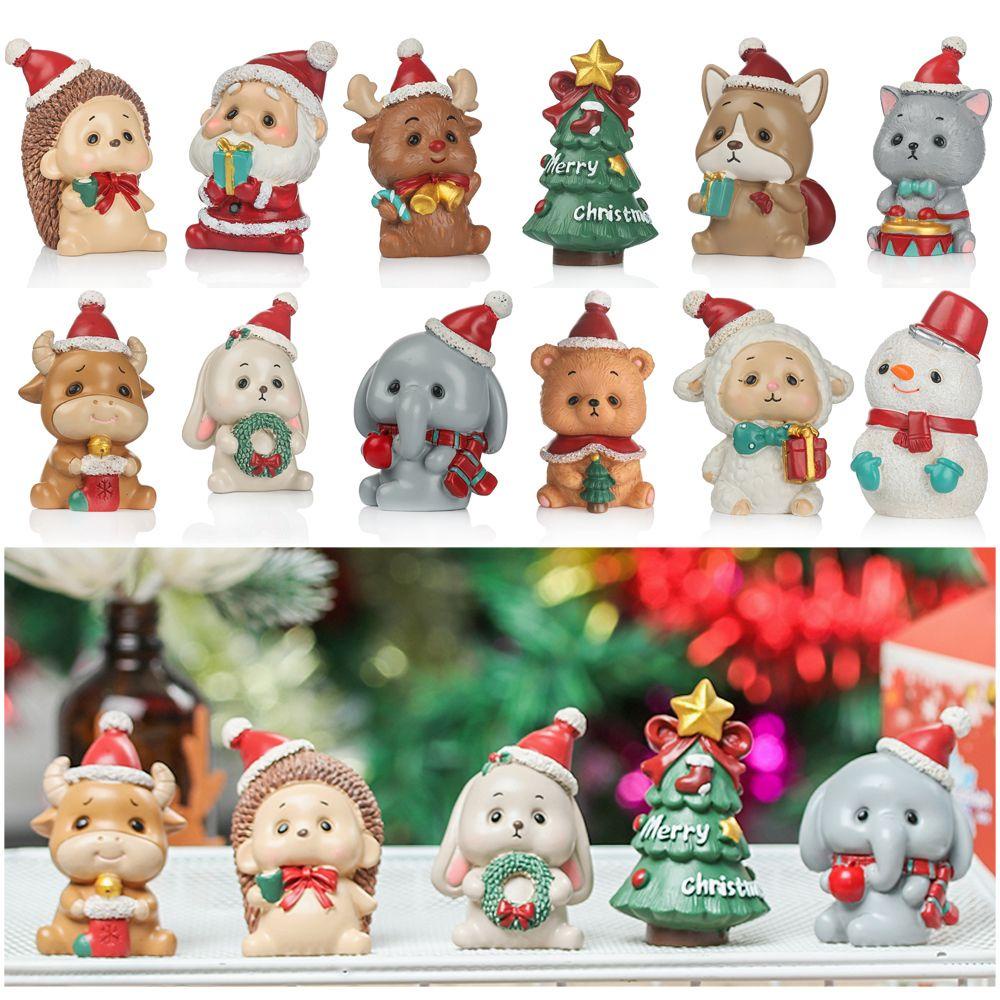 Mô Hình Ông Già Noel Hoạt Hình Mini Trang Trí Tiểu Cảnh