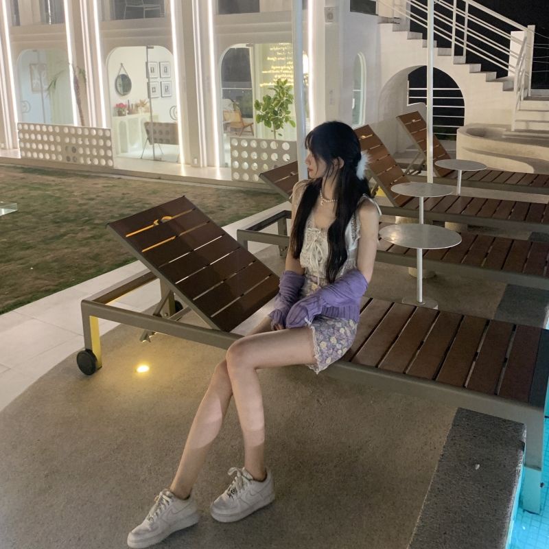 Áo hai dây phối ren đính nơ quyến rũ dành cho nữ