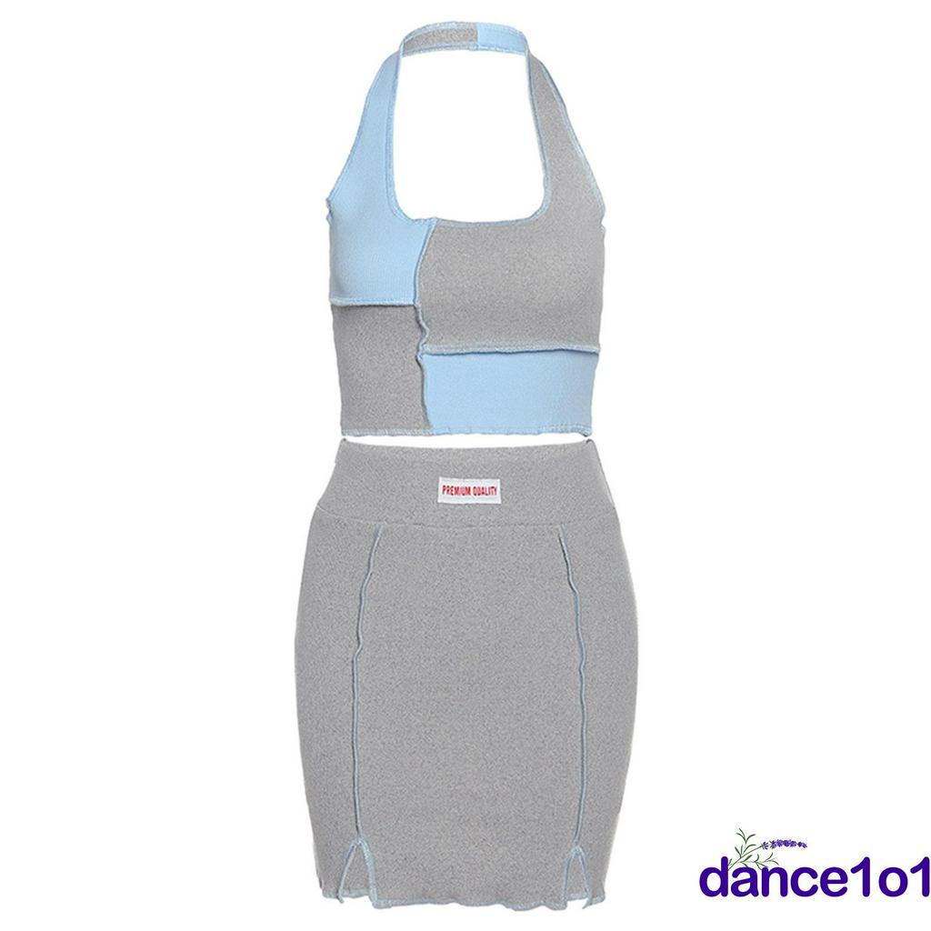 Set Áo Lửng 2 Dây + Chân Váy Ngắn Quyến Rũ Cho Nữ