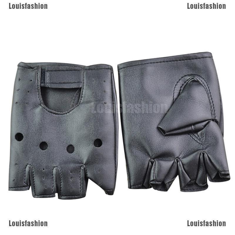 Găng tay da PU nửa ngón thời trang nam nữ tiện lợi