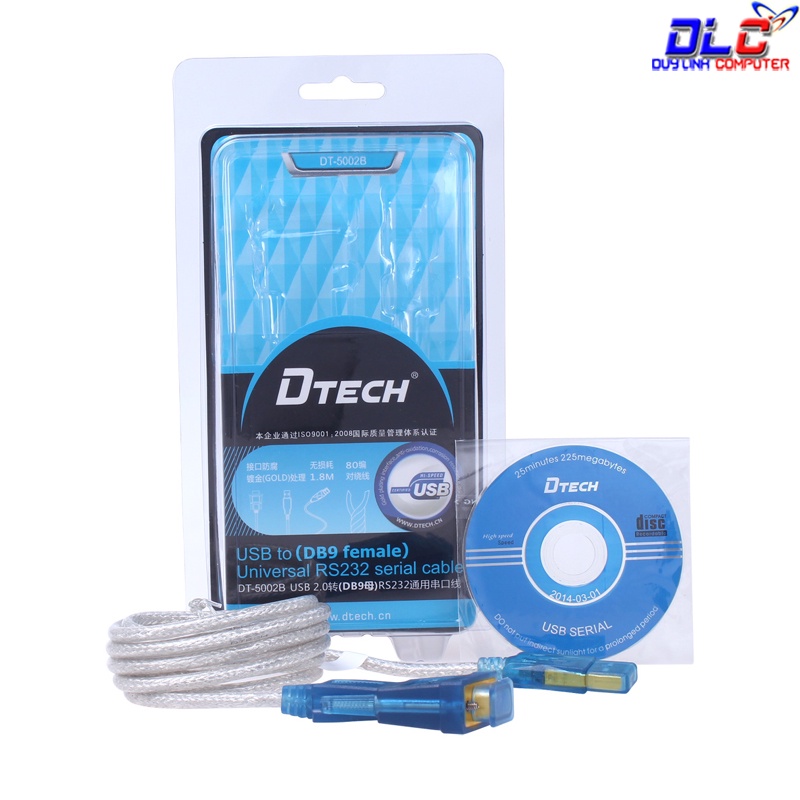 Cáp USB to Com  cổng Âm dài 1.5m DTECH