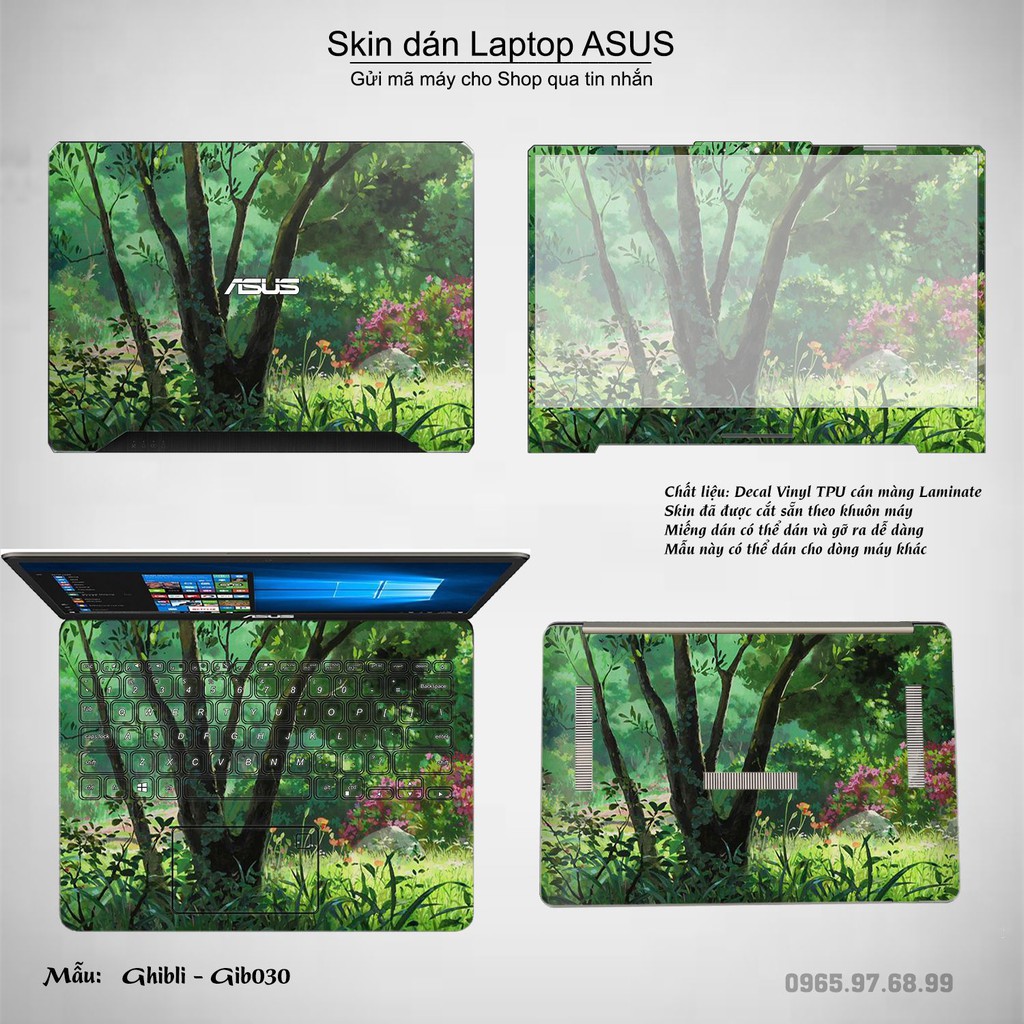 Skin dán Laptop Asus in hình Ghibli movies (inbox mã máy cho Shop)