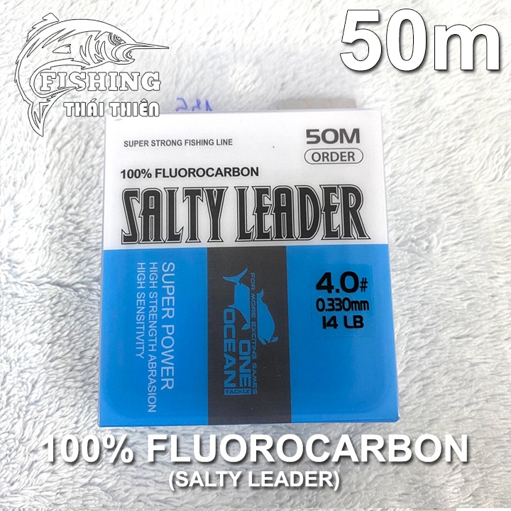 Dây Câu Cá Salty Leader One Ocean 100% Fluoro Carbon Cuộn 50m