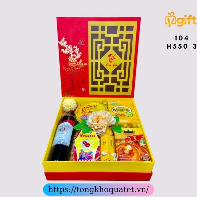 Hộp Quà Tết Mẫu Hộp 550 - 580 ( 5 Hộp Quà Tết ) | BigBuy360 - bigbuy360.vn