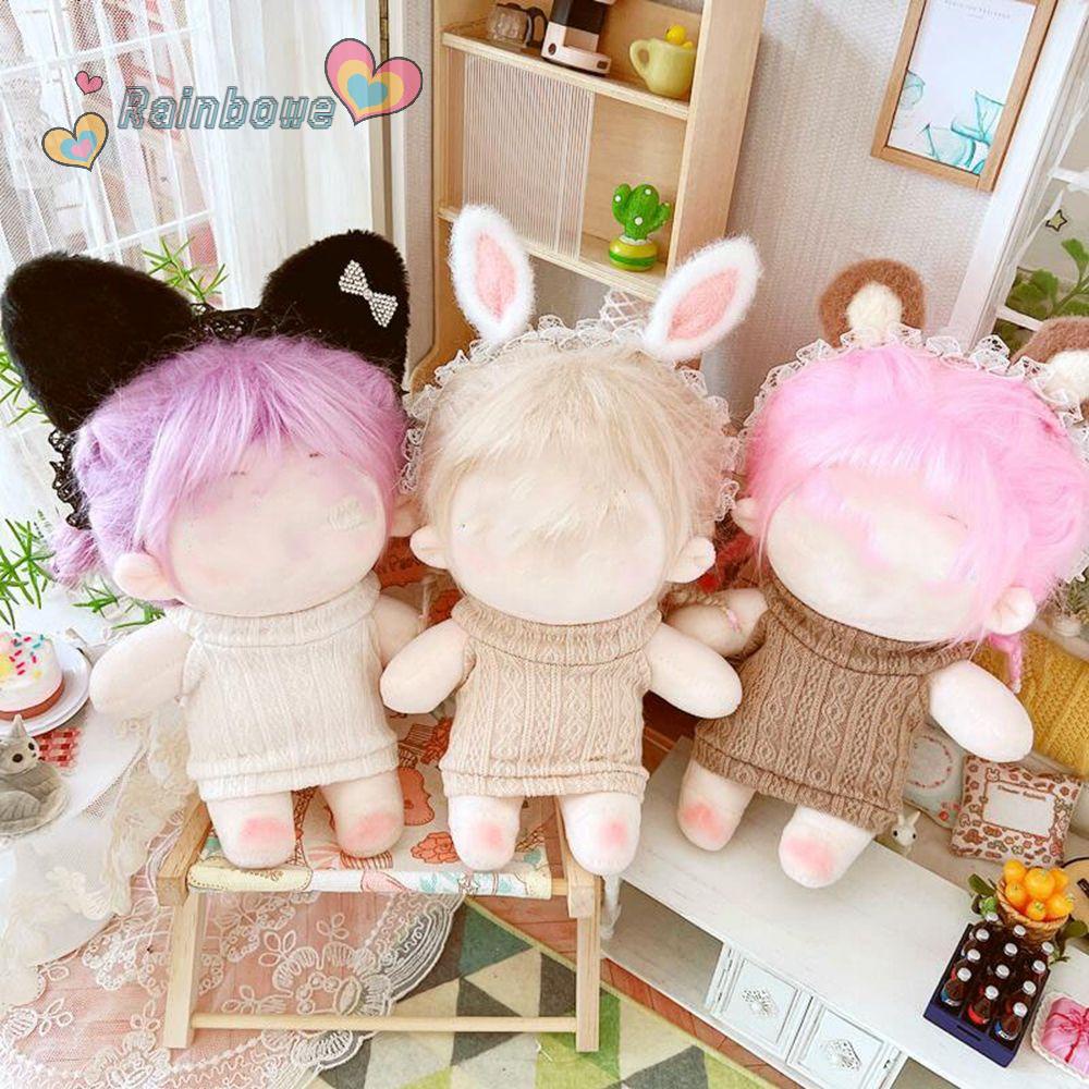 Áo Len Họa Tiết Trái Tim Màu Cầu Vồng Cho Búp Bê 20cm Mới