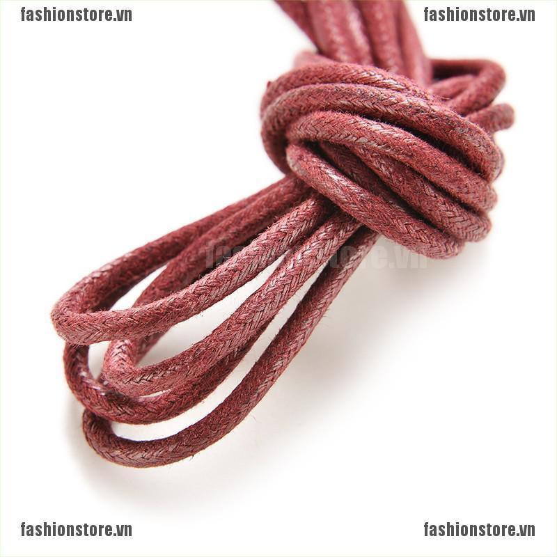 FS Multi Color Cotton Waxed Round Cord String Dress Shoe Laces 90cm 1 Pair[VN]