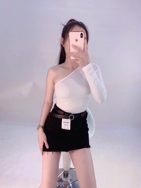 Áo lẹchvau ống tay thun lua ôm body co giảm tốt | BigBuy360 - bigbuy360.vn