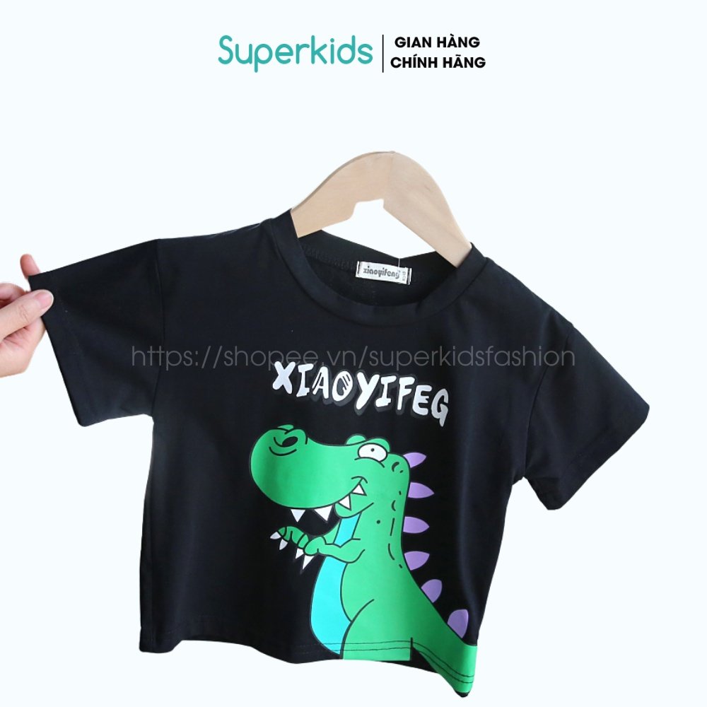 Áo cộc tay họa tiết Khủng long cho bé 8-18kg QATE812