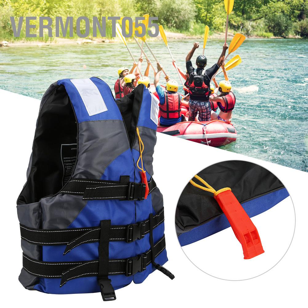 Vermont055 Áo phao chuyên nghiệp dành cho người lớn khoác bảo vệ an toàn khi bơi Lặn với ống thở Đi thuyền trên suối-Đi bộ đường dài màu xanh lam