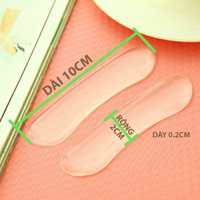 (Một đôi) Miếng lót giày silicon chống trầy gót sau và chống tuột gót