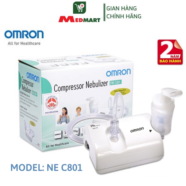 Máy Xông Khí Dung, Mũi Họng, OMRON NE C801, Medmart