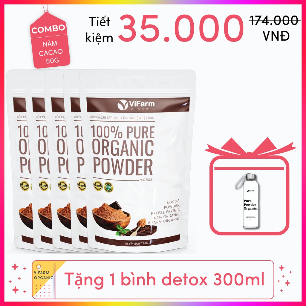 Bột Ca Cao Nguyên Chất 100% ViFarm 50Gram, Bột Cacao không đường, Hỗ Trợ Giảm Cân, Ăn Kiêng | BigBuy360 - bigbuy360.vn