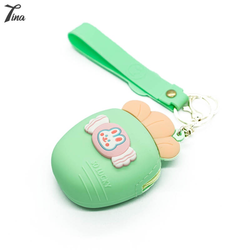 Ví đựng tiền lẻ tai nghe silicon cute mini dễ thương kèm móc khoá PK439