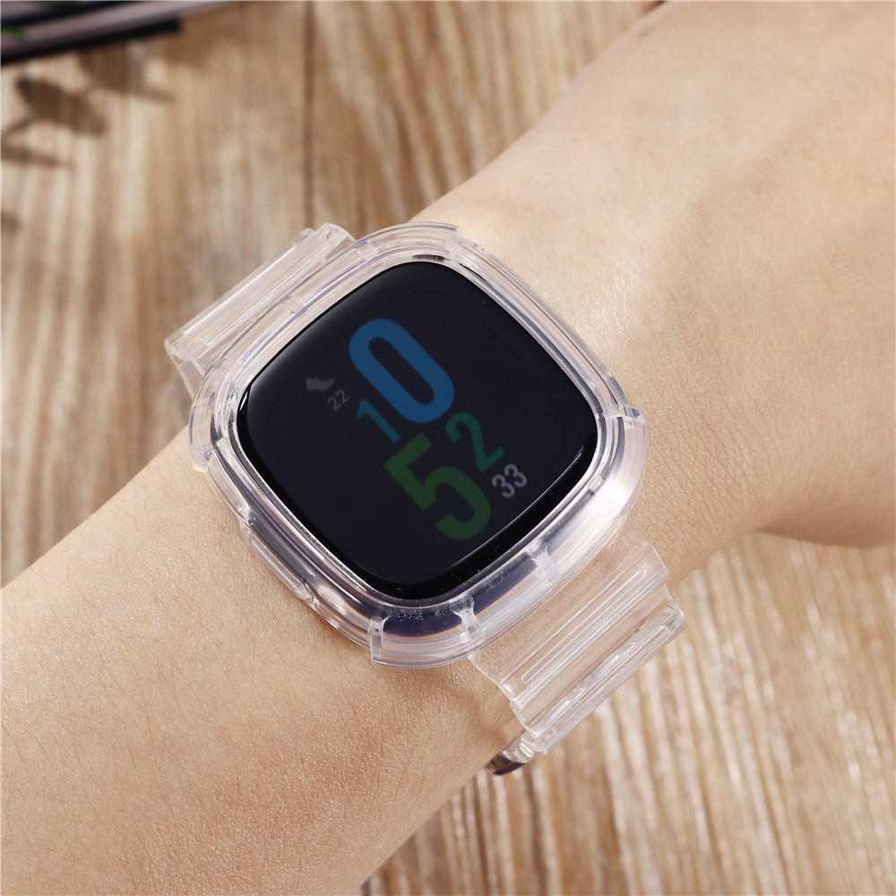 Silicone Dây Đeo Silicon Trong Suốt Thoáng Khí Chống Sốc Cho Đồng Hồ Thông Minh Fitbit Versa 3 / Fitbit Sense