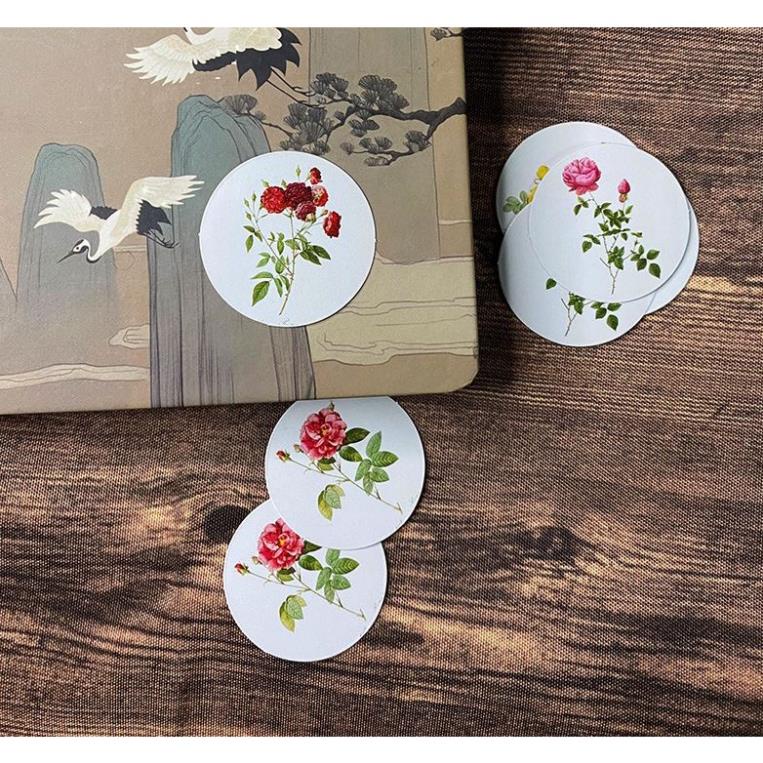Bộ 46 Sticker Hoa Lá trang trí E33