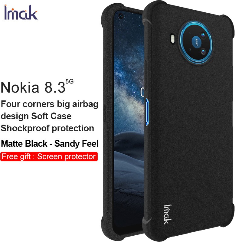 Imak Ốp Điện Thoại Tpu Dẻo Có Túi Khí Chống Sốc + Miếng Dán Màn Hình Cho Nokia 8.3 5g