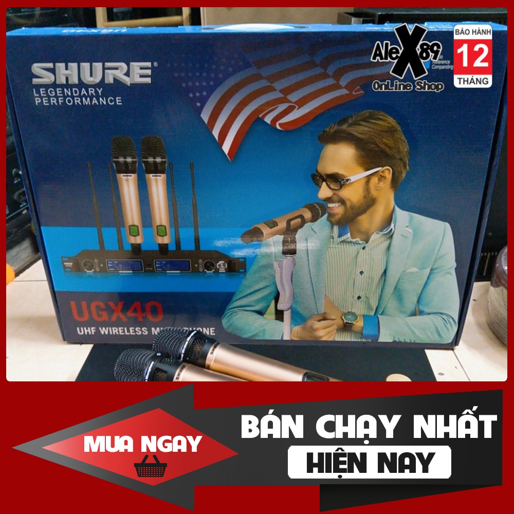 [Giảm giá] Micro Shure UGX40 Không Dây Cao Cấp UHF-Bảo Hành 12 Tháng chất lượng