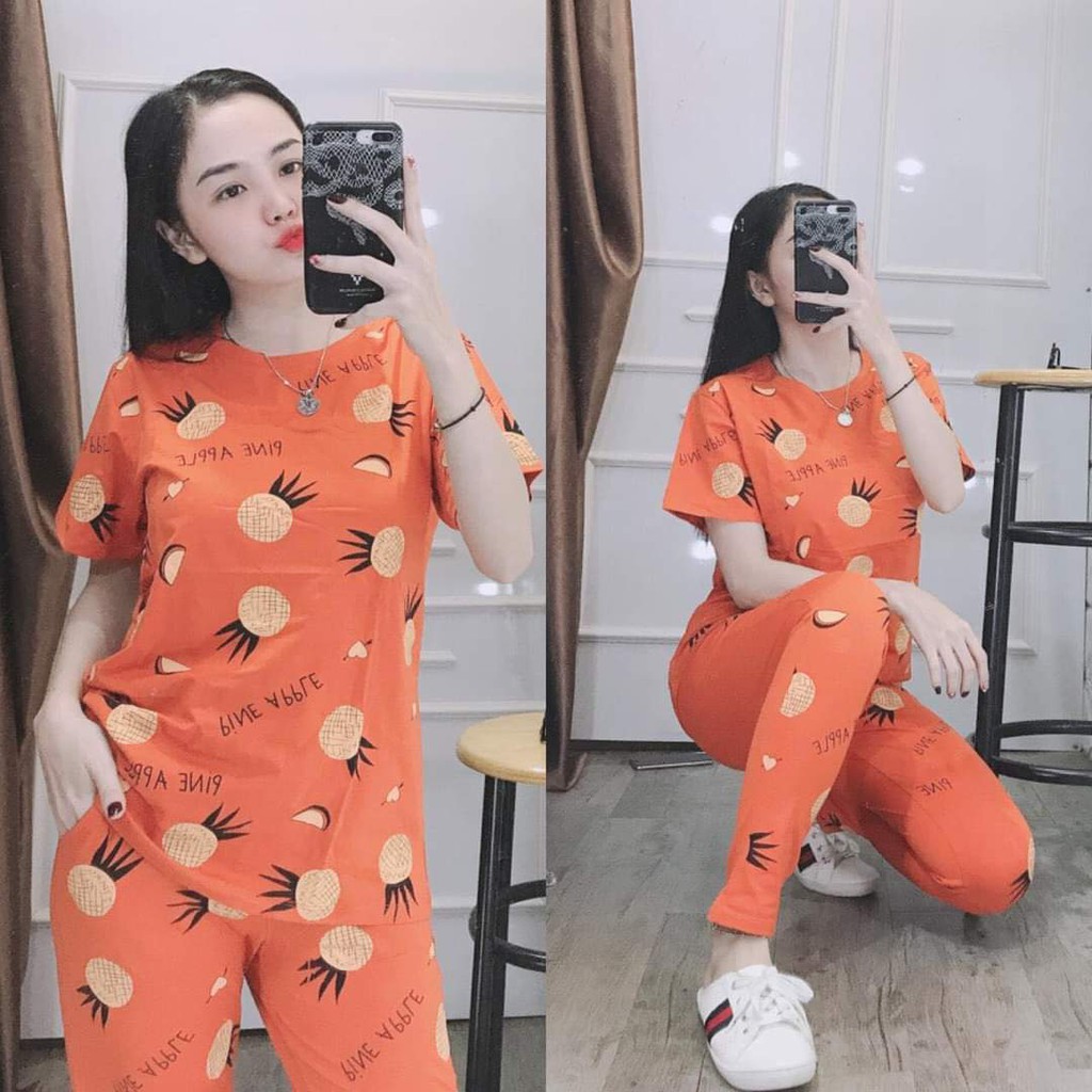 Đồ bộ thun TRÁI THƠM MỚI thời trang 3 size 43-65kg tùy chiều cao, cotton mềm mịn co giãn 4 chiều, thiết kế trẻ trung | BigBuy360 - bigbuy360.vn