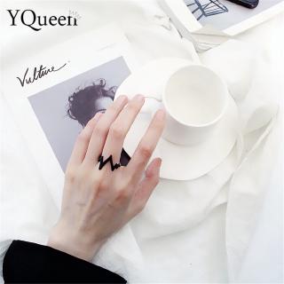 Nhẫn Kim Loại Uốn Cong Điện Tâm Đồ Trang Sức Cho Cặp Đôi Cá Tính