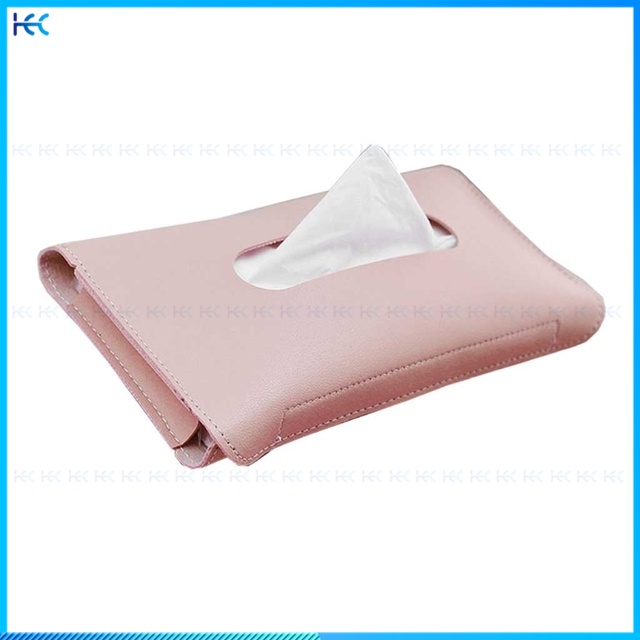 1 Hộp Da PU Đựng Khăn Giấy Gắn Tấm Chắn Nắng Xe Hơi