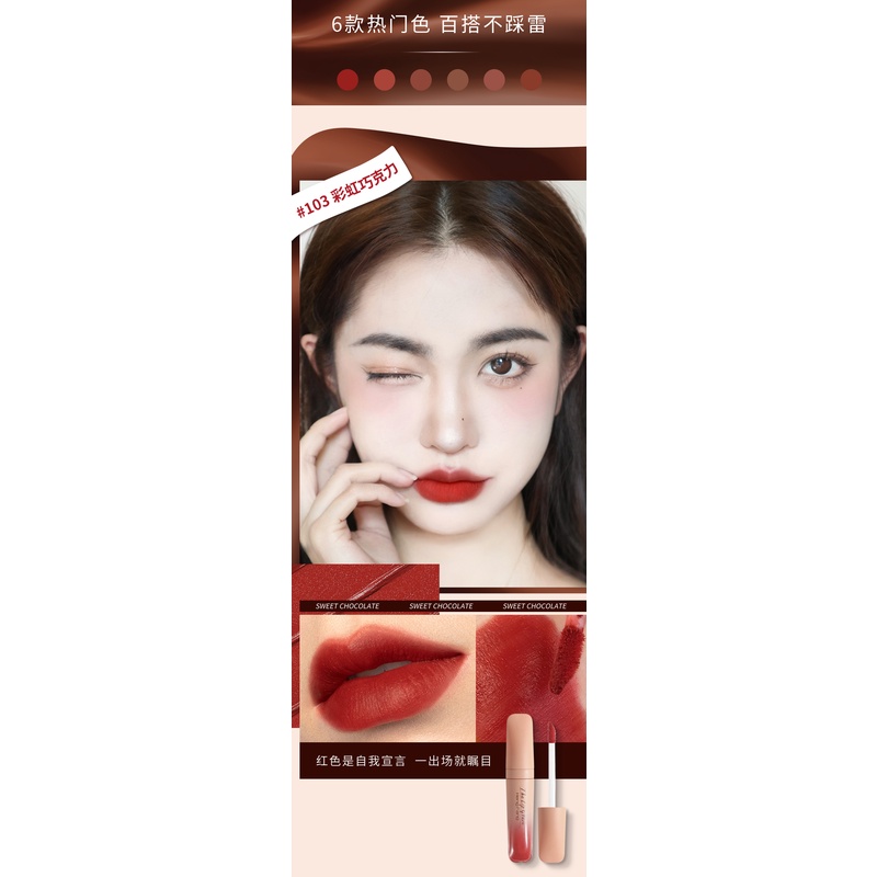 Son kem lì Hengfang dưỡng ẩm môi chống nước lâu trôi