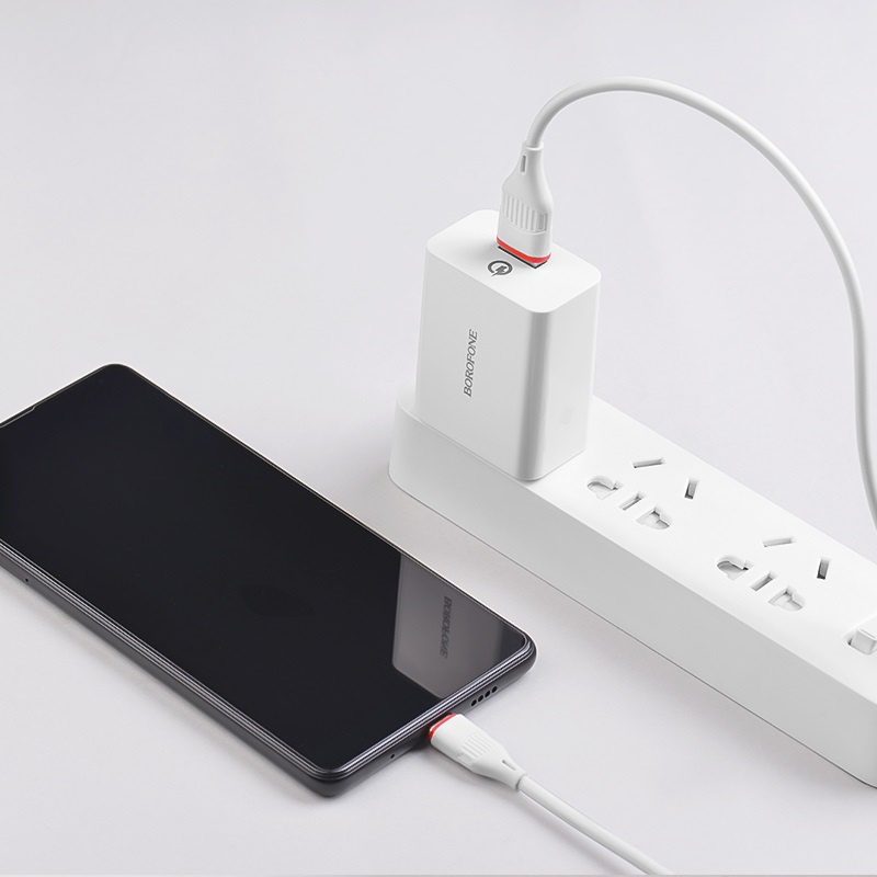 Bộ cốc cáp sạc nhanh Borofone BA21 microUSB hỗ trợ QC 3.0 công suất 18W  Hãng phân phối chính thức