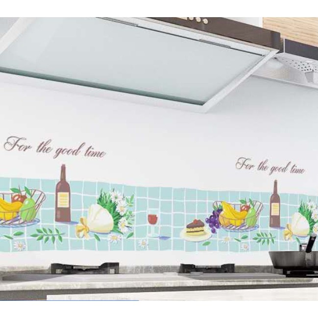 Decal giấy dán bếp tráng nhôm cách nhiệt FOR THE GOOD TIME khổ 60cm