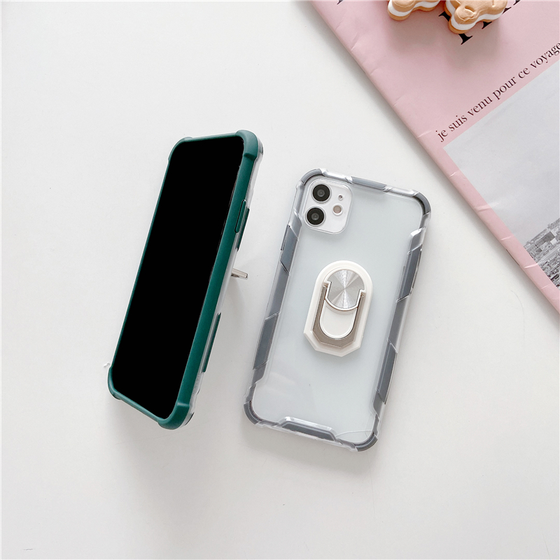 (Nơi)Case Huawei Y5P Y6P Y8S Y9-2019 Y8P P-SMART-S With Free Finger Ring transparent all-inclusive anti-fall car magnetic mobile phone case