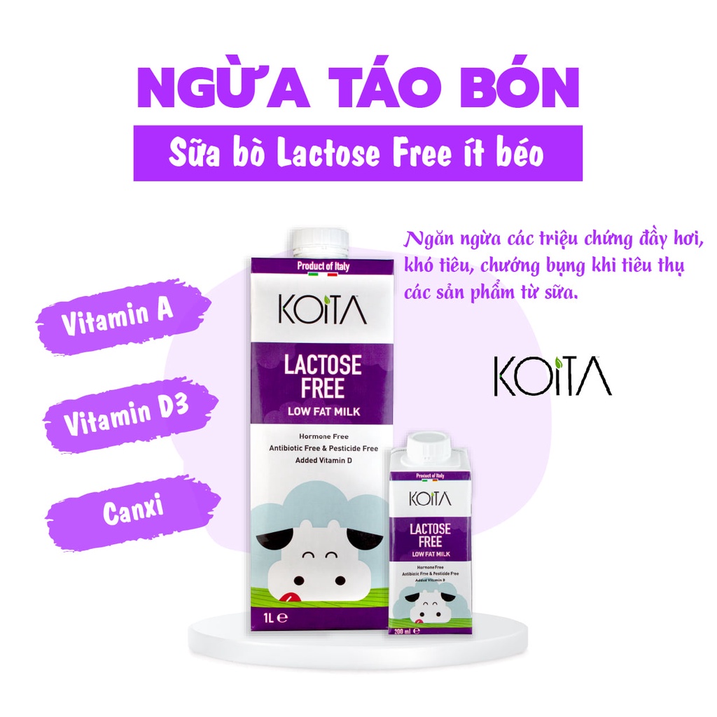 Sữa bò không chứa Lactose Koita