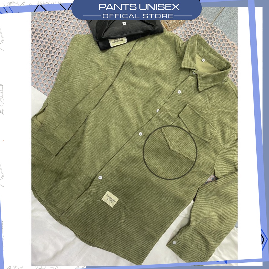 ⚡ Áo Sơmi Nhung Kupi form rộng/Nam Nữ Unisex Pantsunisex✨