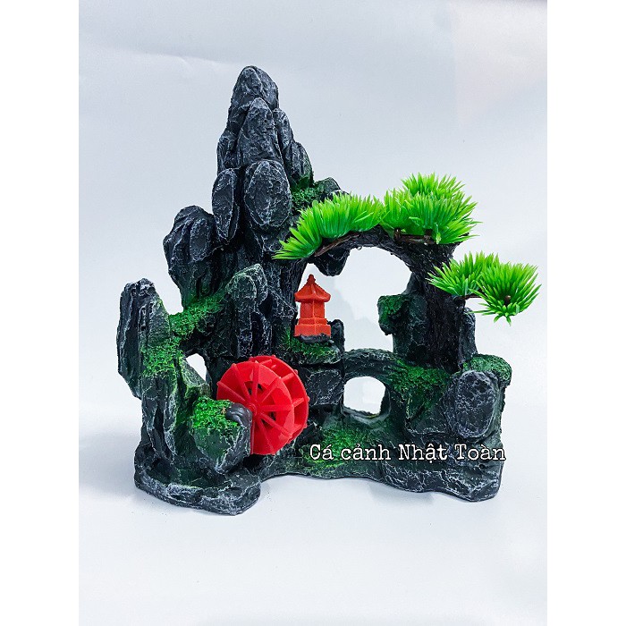 TIỂU CẢNH TRANG TRÍ HỒ CÁ NON BỘ 16x8x20cm