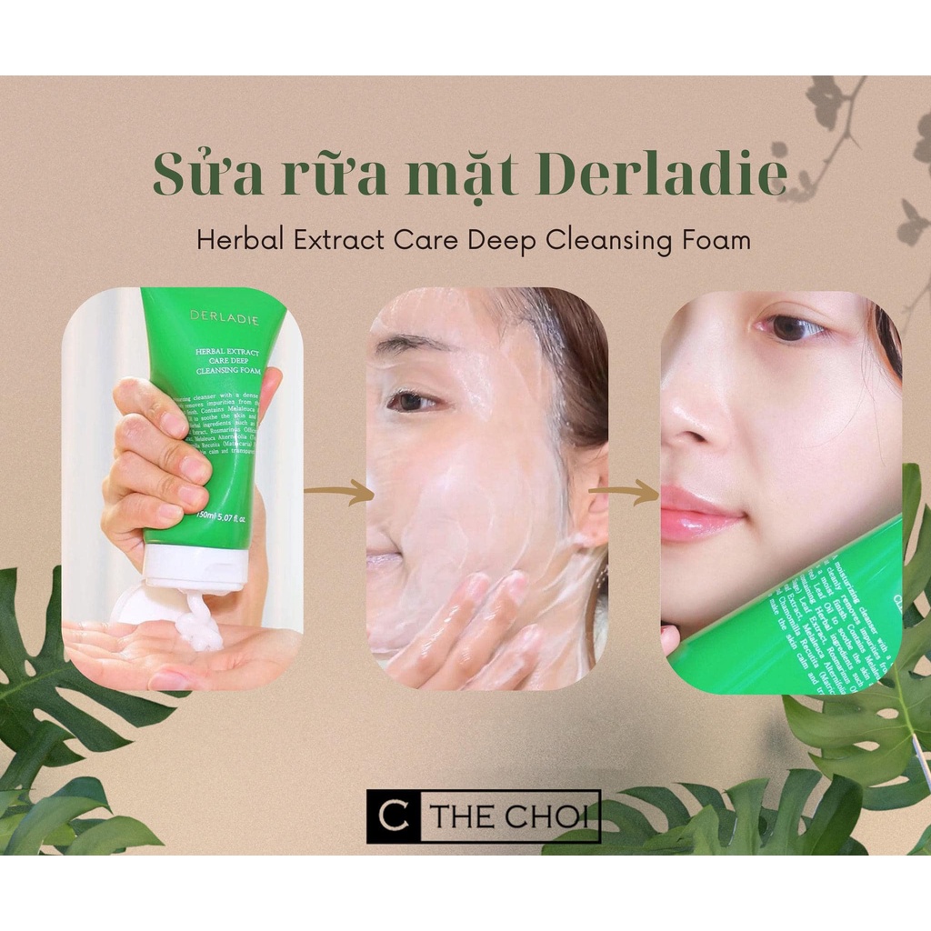 Sữa rửa mặt Derladie Herbal Extract Care Deep Cleansing Foam 150ml