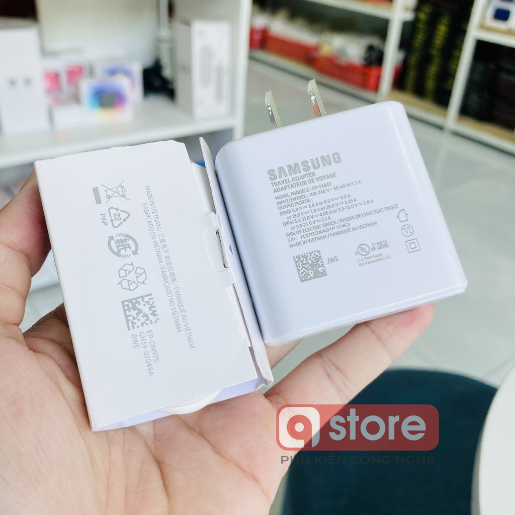 Bộ sạc samsung 45W, Cáp sạc 5A to, Sạc nhanh chuẩn PD, PSS cho điện thoại