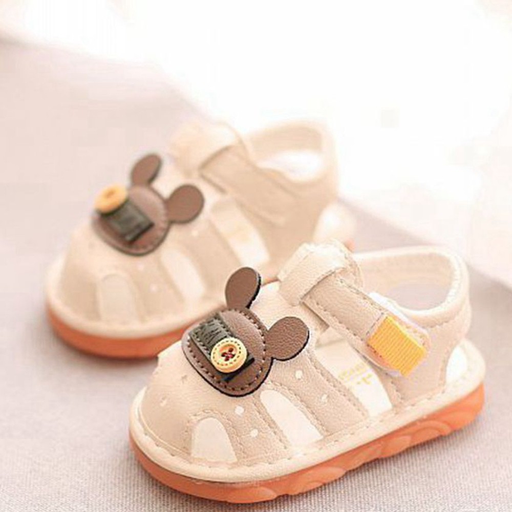 Baby Girl Shoes with Sound Kids Soft Rubber Band Cute Sandals