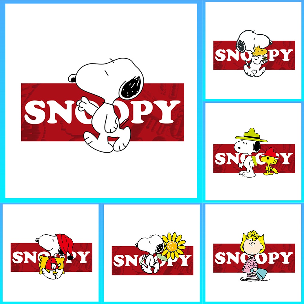 SNOOPY Miếng Dán Cho DIY Mặt nạ Trẻ Em Áo Thun Quần Áo Trẻ Em Quần Áo Huy Hiệu Miếng Dán Đề Can Có T