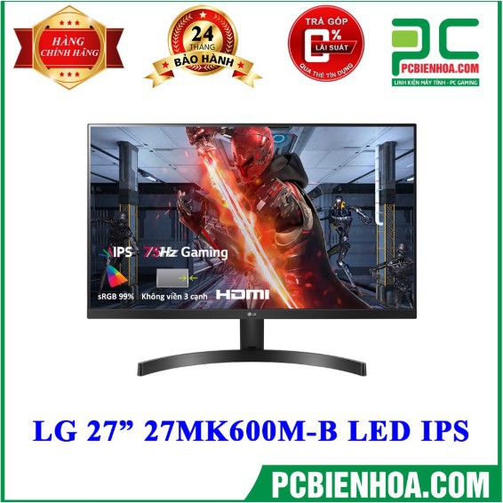 MÀN HÌNH LG 27" 27MK600M-B LED IPS 95
