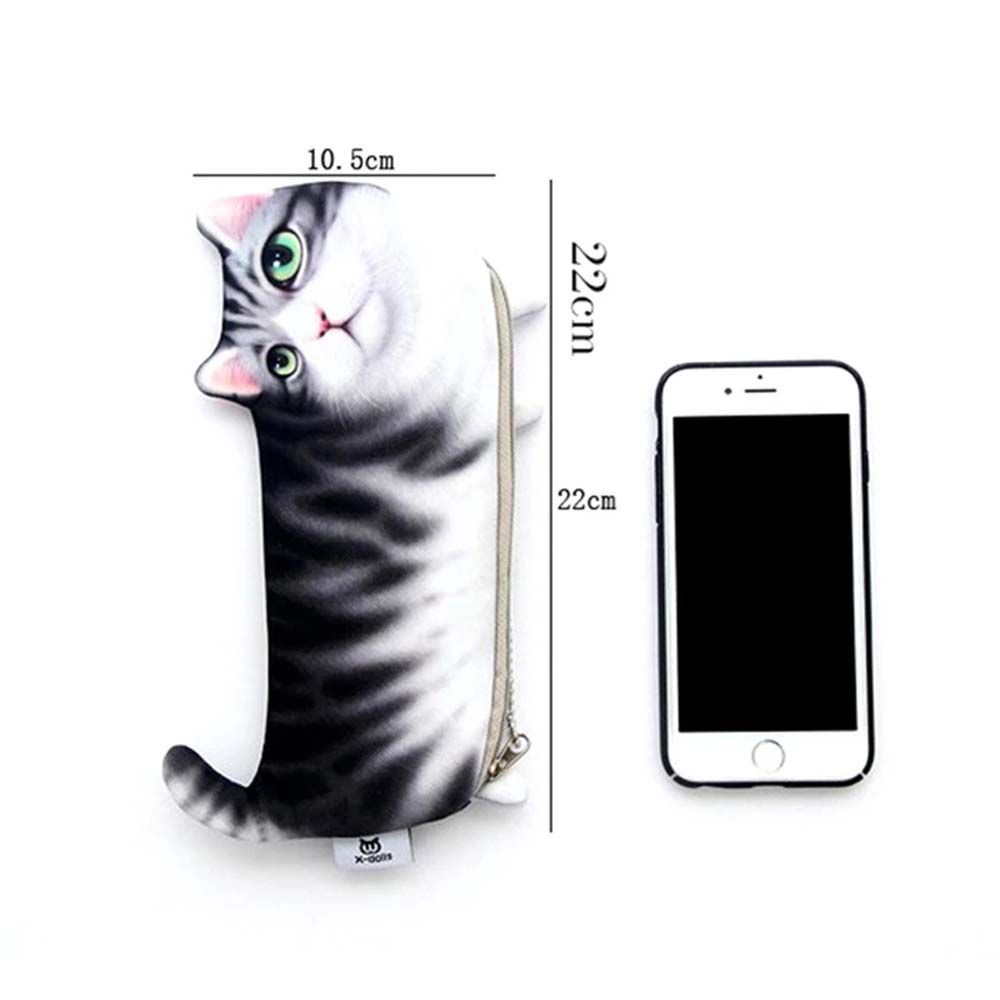 Túi bút bằng vải mềm phong cách mèo hoạt hình dễ thương sáng tạo