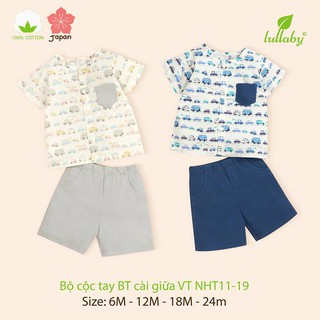 Bộ cộc tay bé trai cài giữa lullaby nht09-19