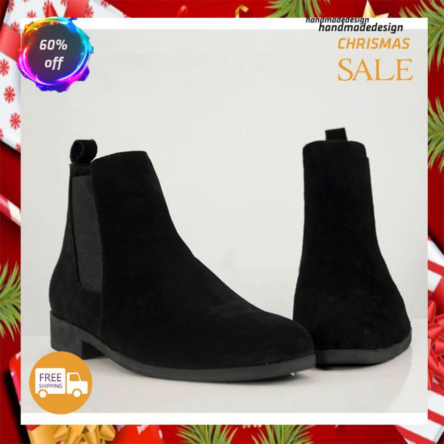 Giày Chelsea boots chất liệu da lộn màu nâu thời trang nam | BigBuy360 - bigbuy360.vn