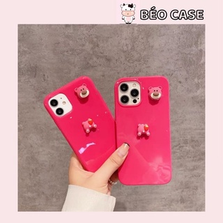 Ốp lưng iphone HỒNG BÓNG GẤU LOTSO NỔI NGỘ NGHĨNH CHỐNG BẨN