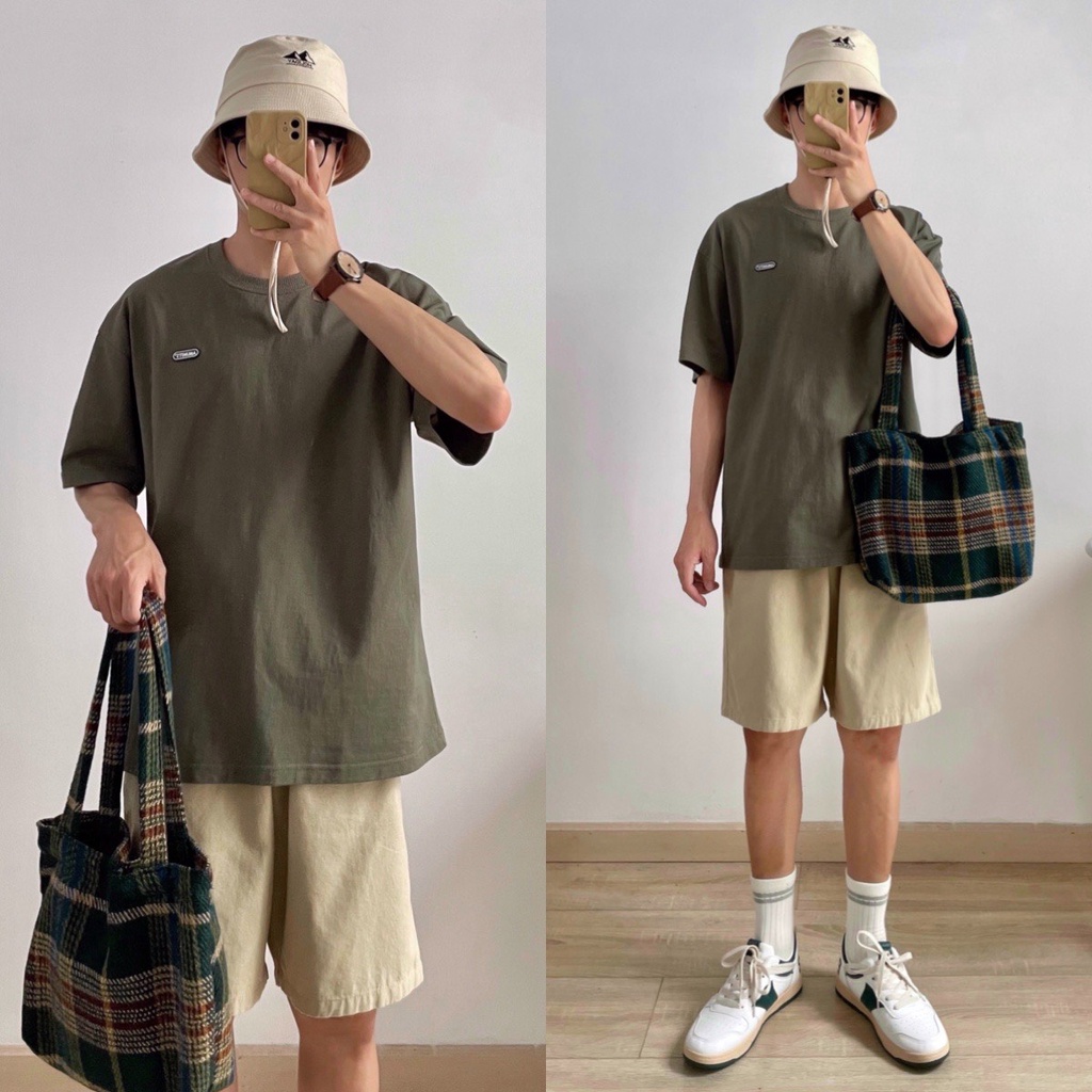 NOBITA HOME - áo thun tay ngắn form rộng 100% cotton 7593