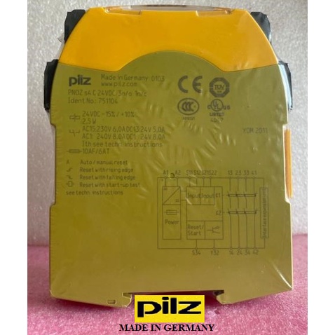 Relay an toàn PNOZ s4 C 24VDC 3 n/o 1 n/c Pilz – 751104 (mới 100% - có sẵn)