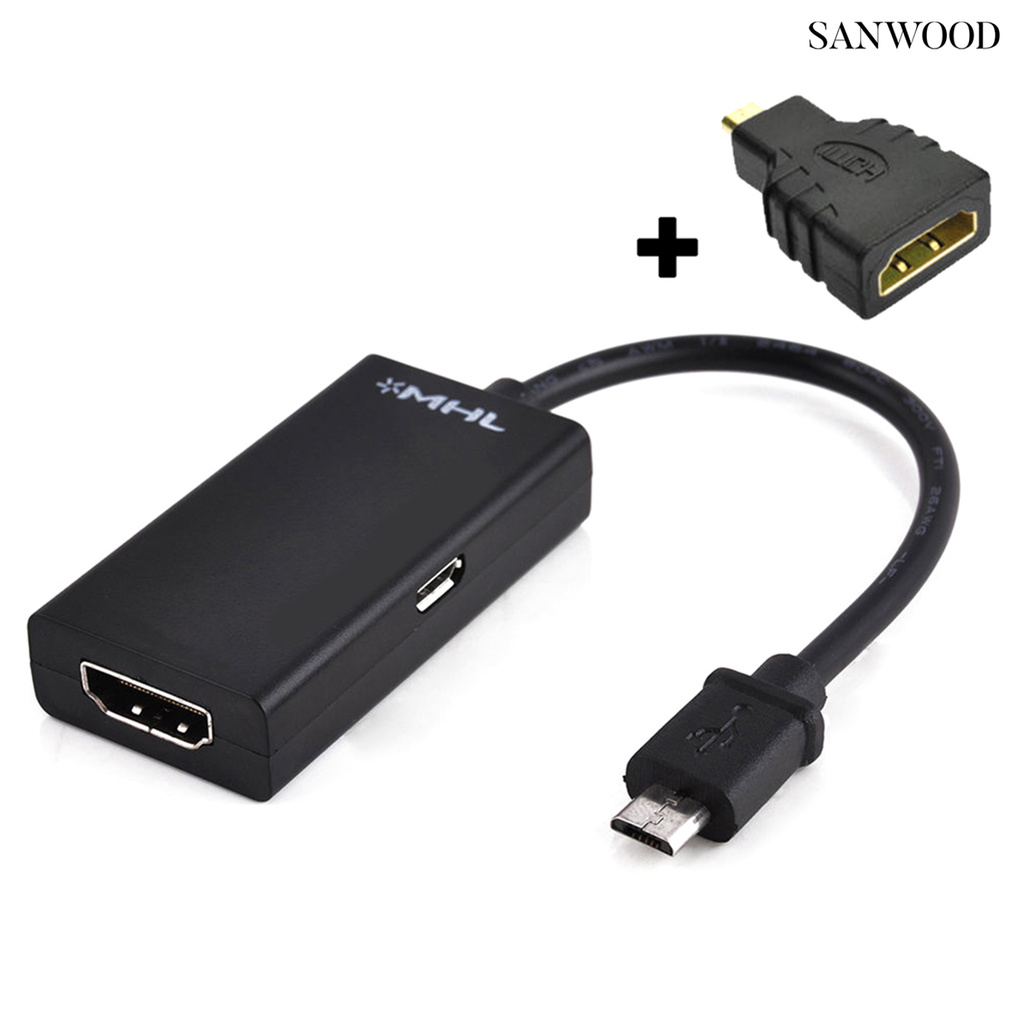 Cáp Chuyển Đổi S2 Mhl Micro Usb Sang Hdmi Hd 1080p Cho Android Huawei Samsung Sony