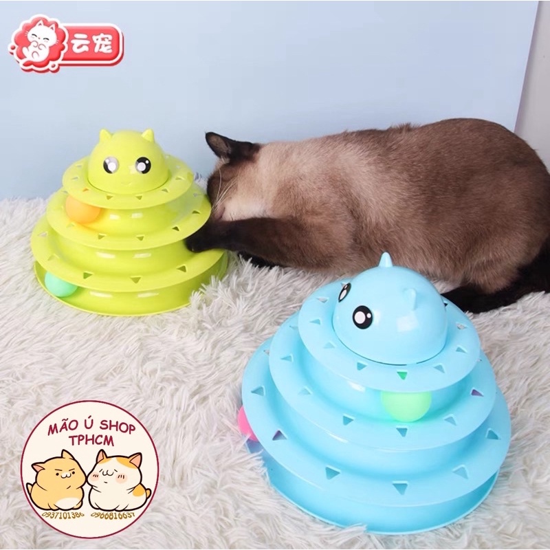 THÁP BANH 3 TẦNG - ĐỒ CHƠI CHO CHÓ MÈO