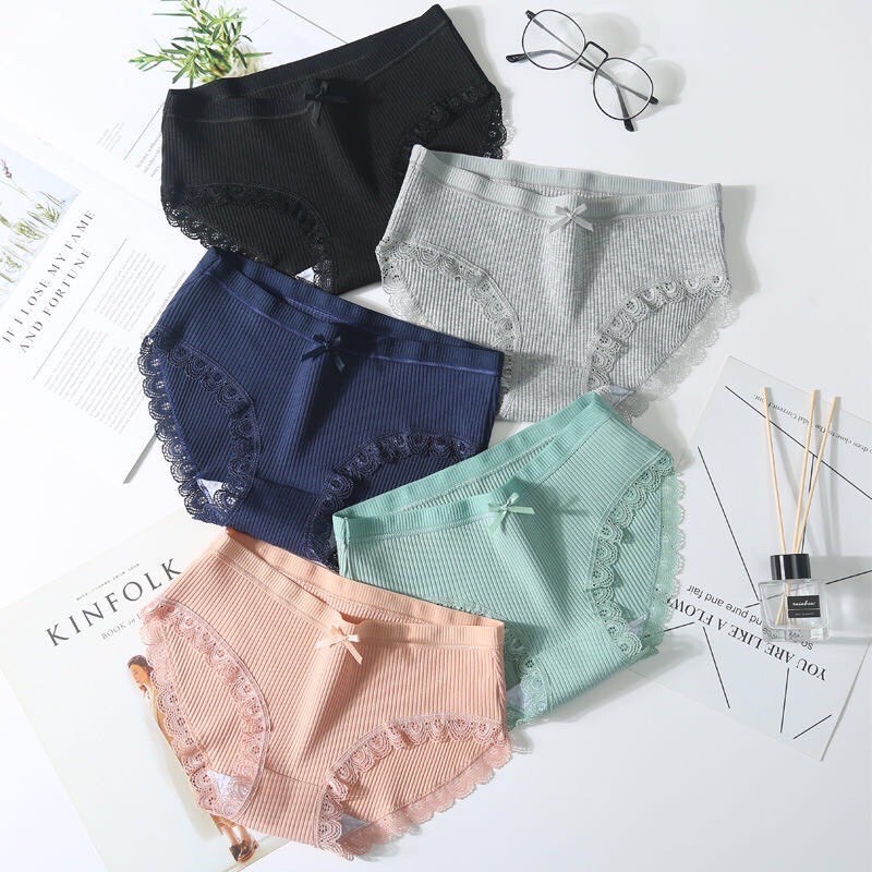 [Mã WASTDEP giảm 5K đơn bất kì] Quần lót kháng khuẩn gân tăm cực xinh 501 (<57kg)