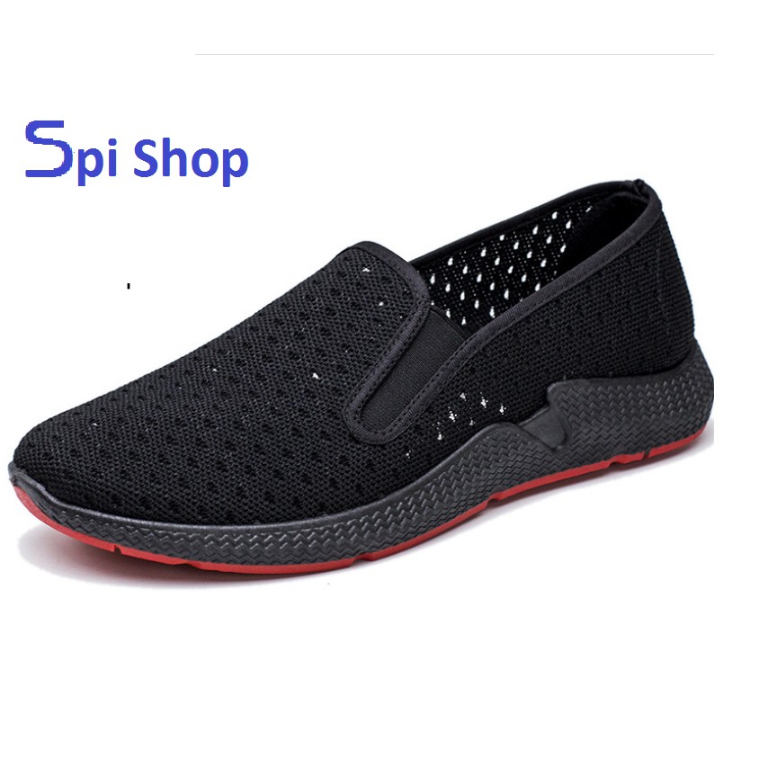 Giày nam 👟 FREESHIP extra  👟 Giày Lười Vải Nam Thoáng Khí Đế Cao Runer Ts060
