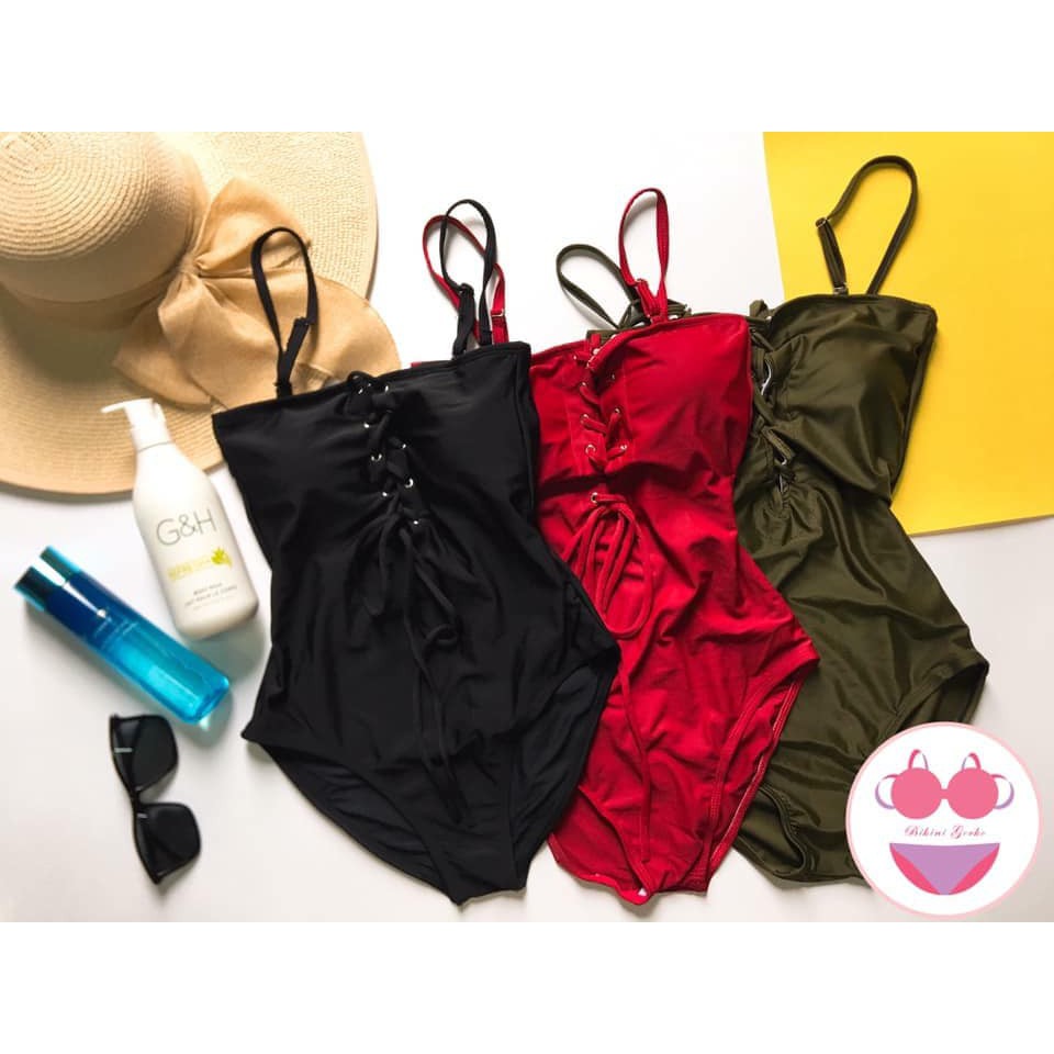 Bikini hai mảnh oze liền đen đẹp mặc đi biển đi bơi hot | BigBuy360 - bigbuy360.vn