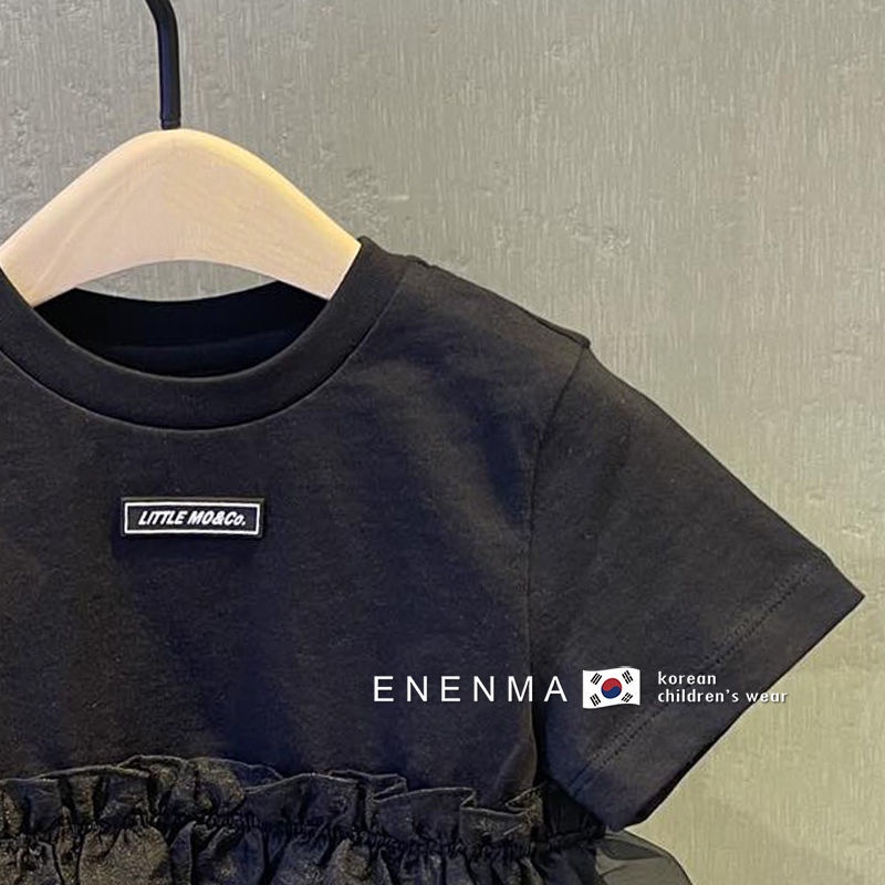 Áo Thun Tay Ngắn Dáng Rộng Phối Lưới Thời Trang Mùa Hè Phong Cách Hàn Quốc Mới 2023