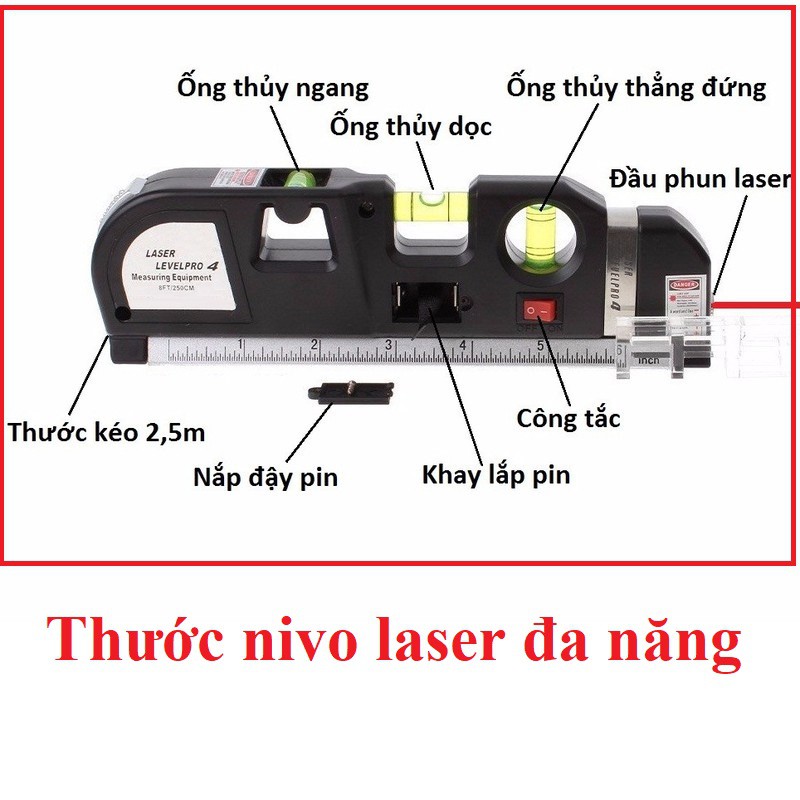 Thước Ni vô Laser Đa Năng, Thước Nivo Laser Đa Năng LV03